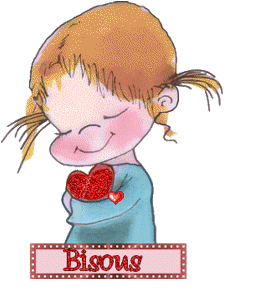 Gif animé bisous fille coeur